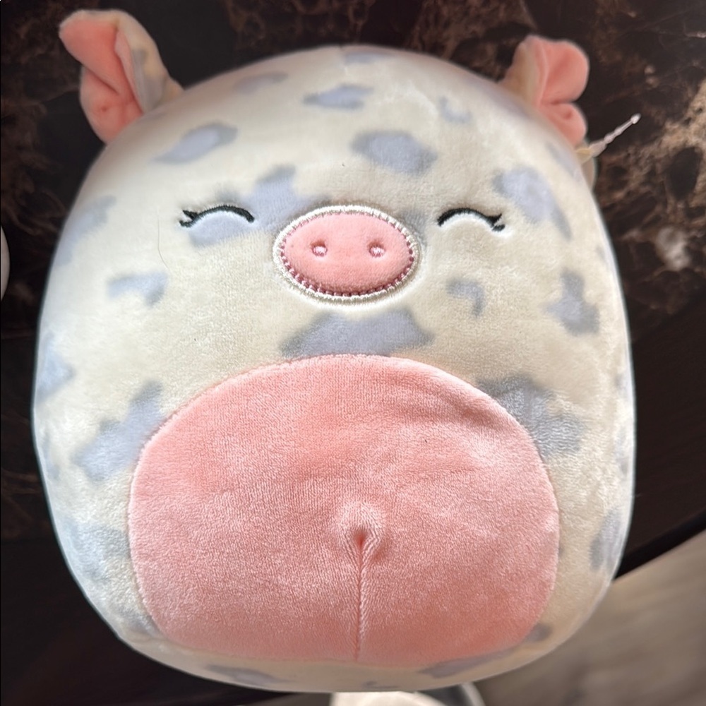 Squishmallows Rosie Pig with Pink and Gray Spots